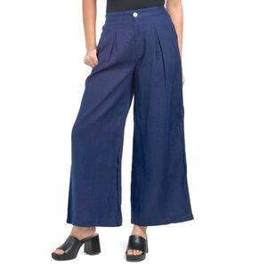 Wide leg linen pants